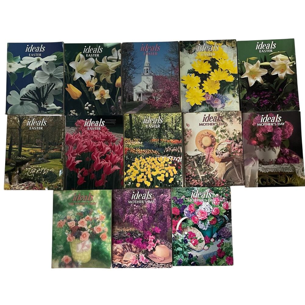 Vintage Ideals Magazine Lot 13 Easter Mother's Day Floral Photography Poems MCM‎